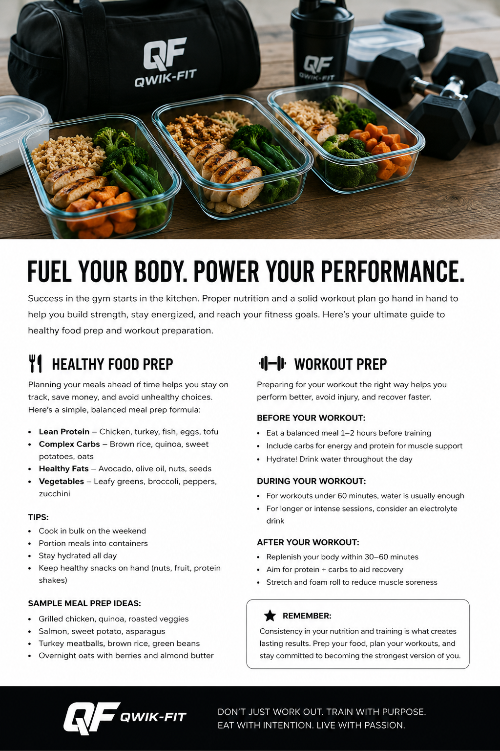 Fuel Your Body, Power Your Performance: The Ultimate Guide to Healthy Meal Prep & Workout Preparation