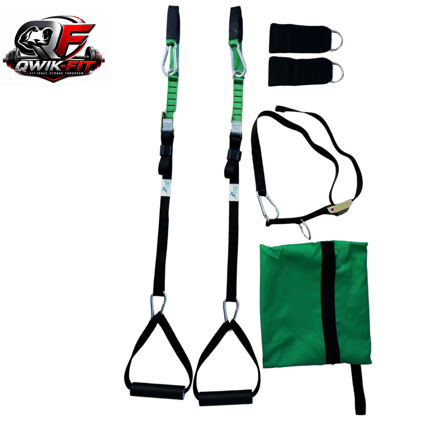 Portable suspension training system with handles for full-body bodyweight workouts