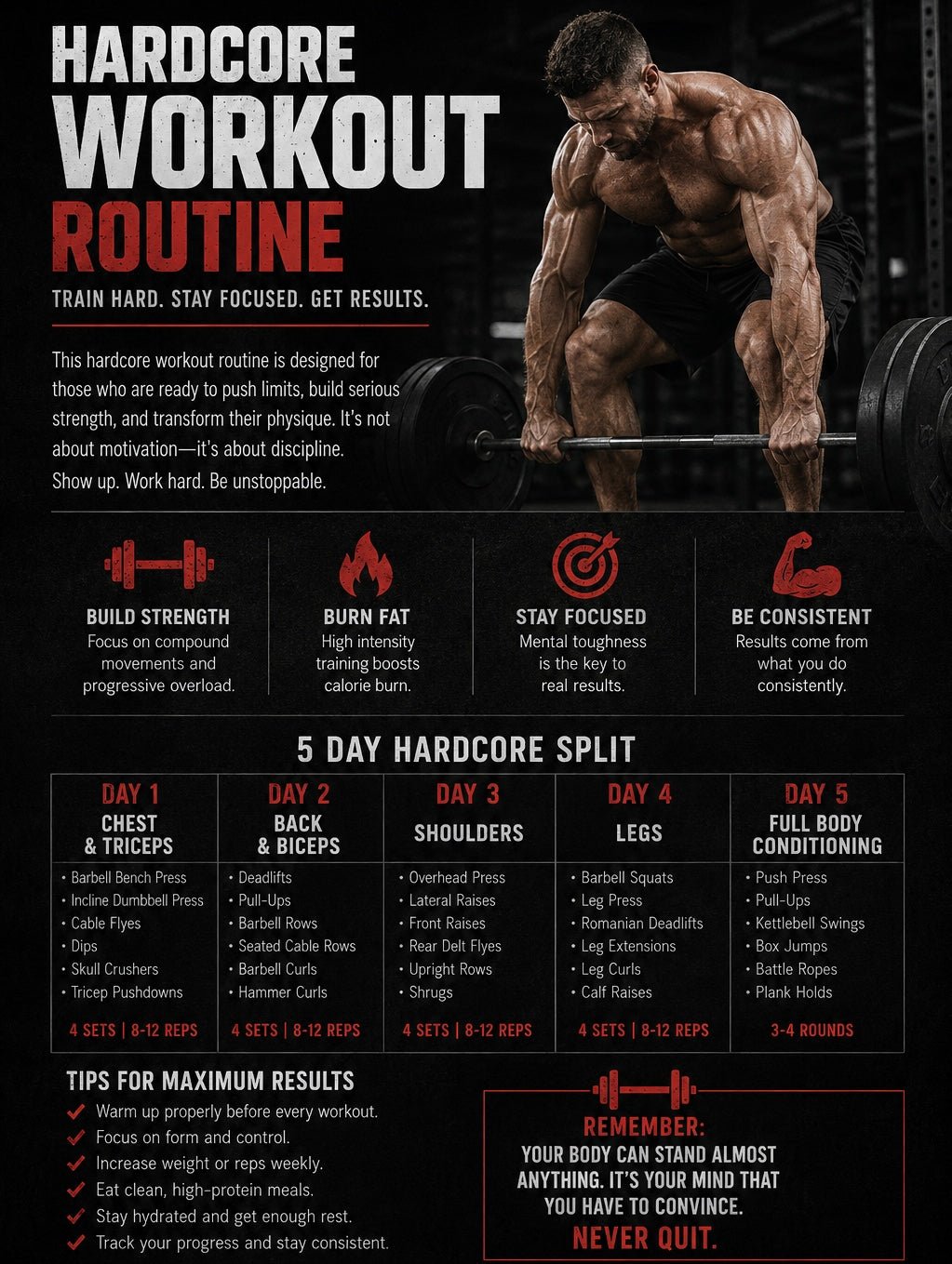hardcore strength training routine