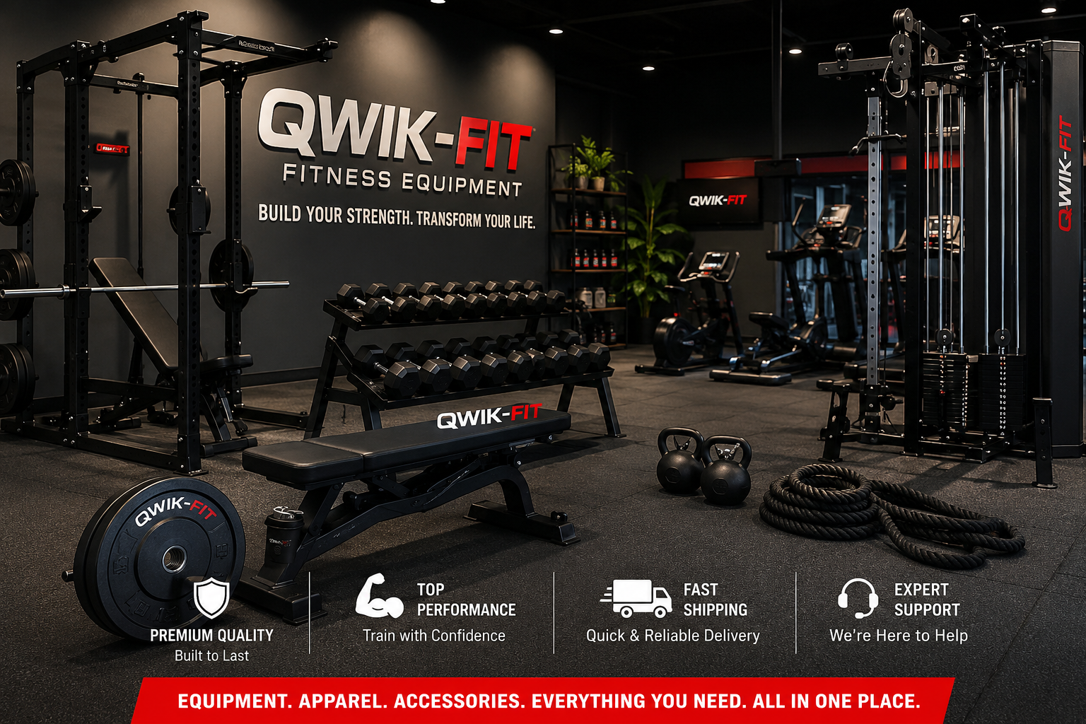 Build Your Dream Gym with Qwik-Fit Fitness Equipment Today